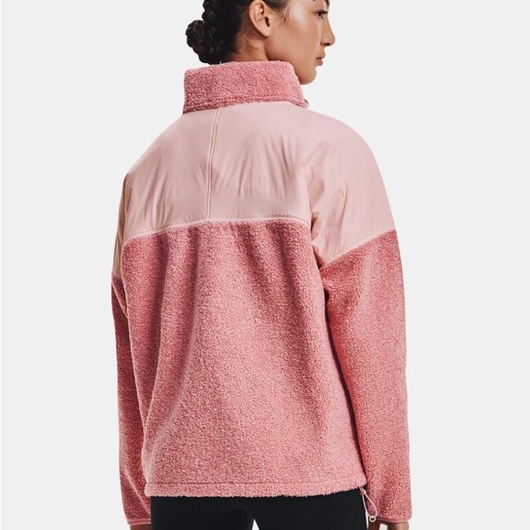 Under Armour Women's Mission Boucle Jacket in pink clay - Picture 2 of 5